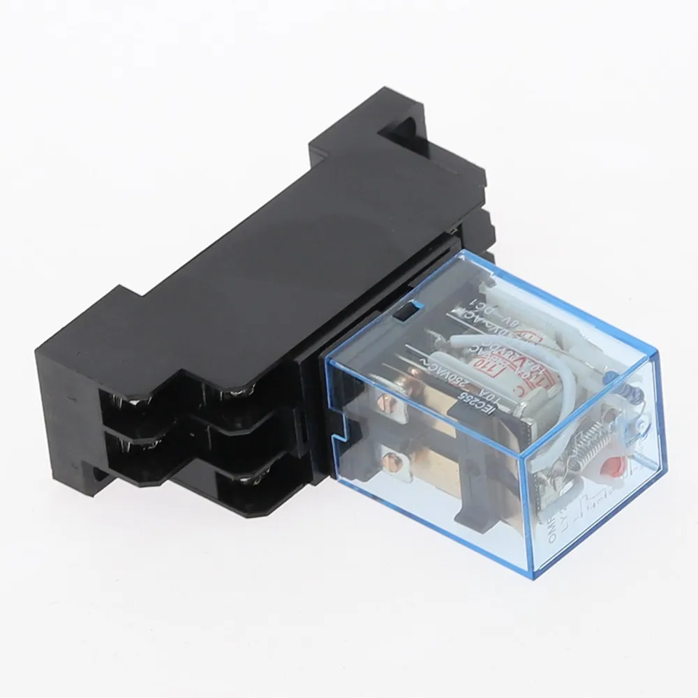 Реле мощности катушки DPDT LY2NJ HH62P 220 В переменного тока 10 А 8 контактов|coil power relay|power