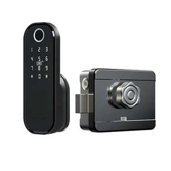

R5 Fingerprint Rim Lock Smart Card Digital Code Electronic Door Lock
