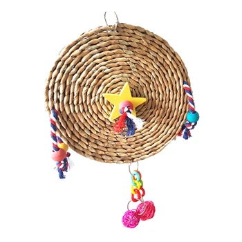 

Bird Foraging Toys Parrot Seagrass Activity Wall Birds Toy for Cockatiel African Grey Conure Birds Cage Accessories