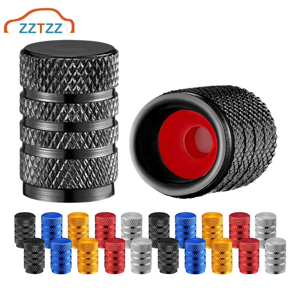 Tapas de válvula de neumático para rueda de coche, cubiertas de llanta con reborde, antipolvo, aleación de aluminio, 8 unids/lote