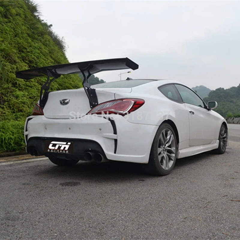 Для Hyundai tiburon генезис купе 2010-2015 углеродного волокна задний спойлер на крыло крышу