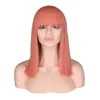 QQXCAIW Short Straight Cosplay Wig For Party Costume Red Blonde Blue Green Pink High Temperature Fiber Synthetic Hair Wigs ► Photo 2/6