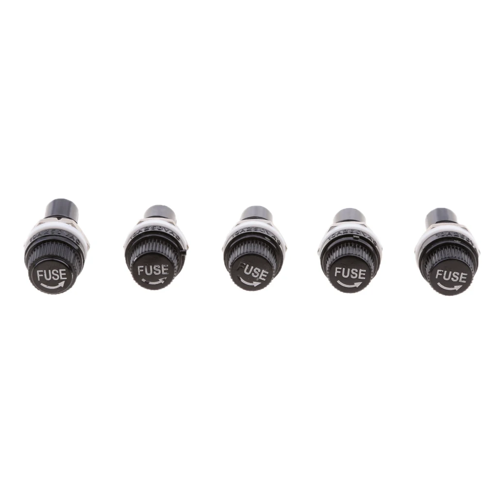 5pcs Radio Auto Stereo Electrical Panel Mounted Fuse Holder for 5X20mm Fuse