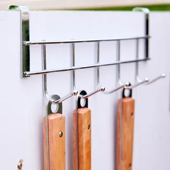 

5 Hook Bold Iron Cabinet Back Hook Home Storage Supplies Doors and Windows Kitchen Towel Cleaning Cloth Hanger kitchen gadgets