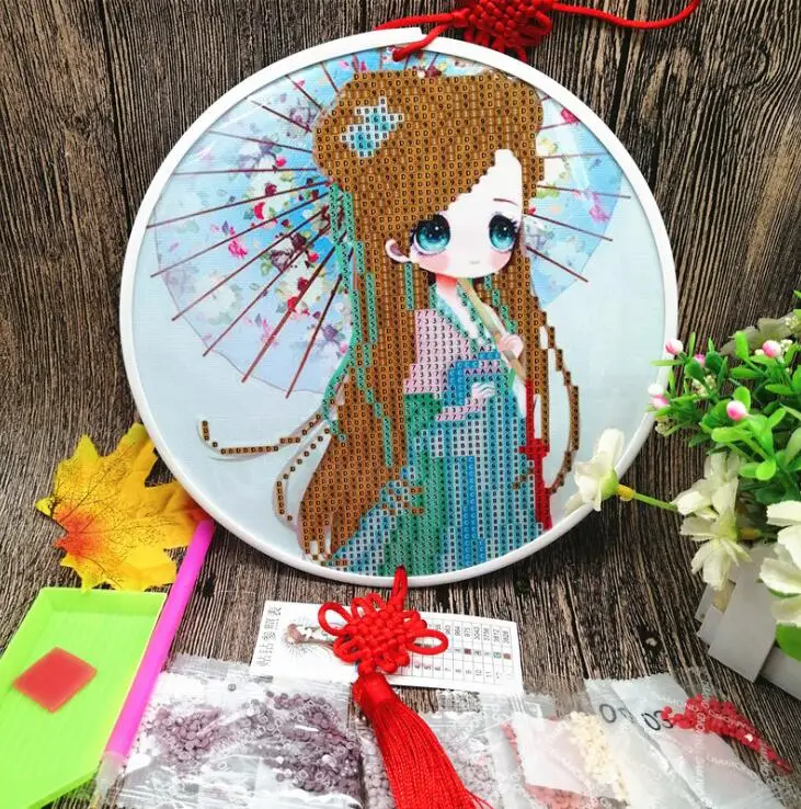 8 5D Diy алмазная живопись, кулон, стразы, вышивка, ангел, подвеска, сделай сам, ремесло, набор для картин из алмазов, вышивка крестиком, аксессуары a185 - Цвет: 8