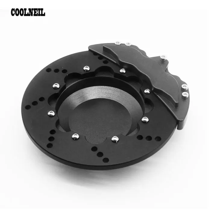 

Racing Design Car Brake Caliper Shape Rotating Ashtray Plain Black Cigarette Ash
