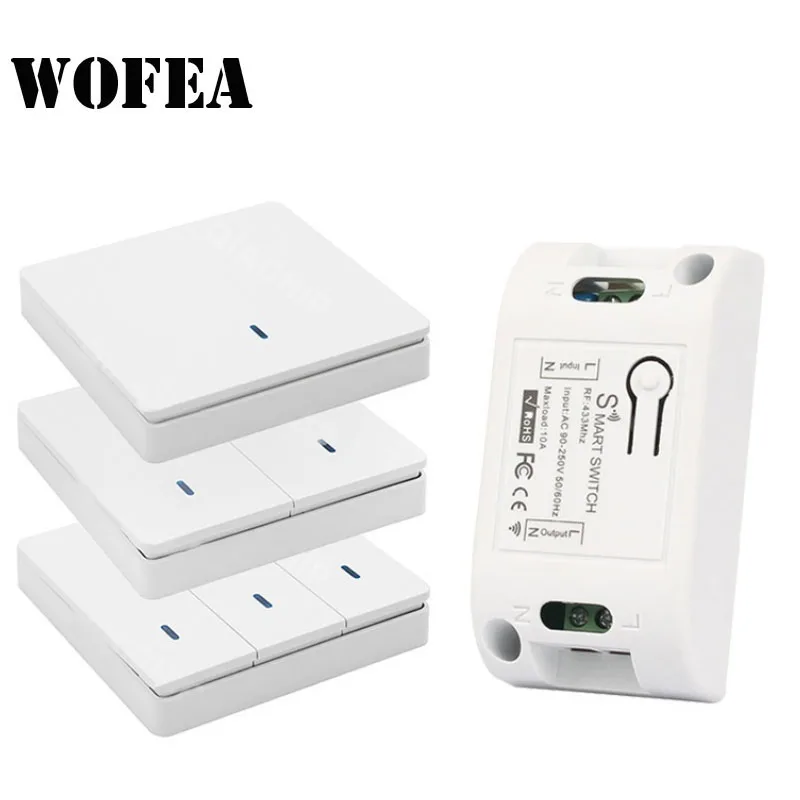 

Настенный выключатель Wofea, 433 МГц, 110 В, 220 В переменного тока