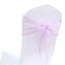 100 шт. органза лента с бантом для стула Свадебная вечеринка Рождество событие банкет Декор DIY изящная ткань органза " x 108"