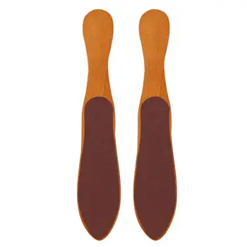 

2pcs Bottle Shaped Foot Brush Double-sided Pedicure Tool Wood Foot Grinding Tools