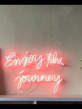 

Neon Sign For enjoy the journey Glass Tube Lamp Beer Home Neon Light Signs for Store Professional Characteristic Super Bright