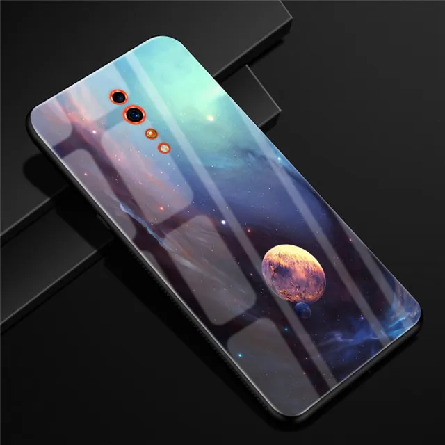 Для Oppo Reno Z Case 6,4 ''закаленное стекло Роскошный Жесткий чехол для Oppo Reno Z телефонные чехлы RenoZ Мягкий бампер для OppoRenoZ - Цвет: 16