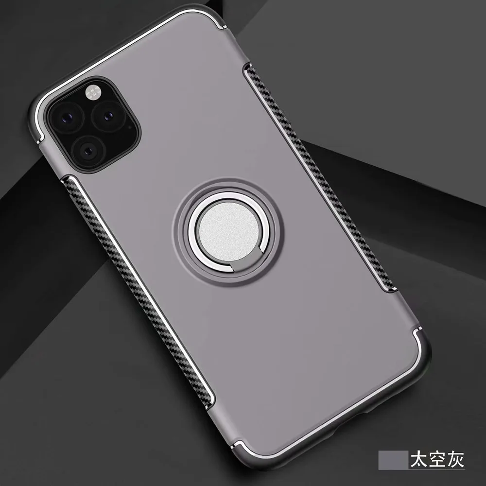 Роскошный ТПУ металлический магнитный чехол для iPhone 11 Pro Max чехол s для iPhone 5 6s 7 8 Plus X XS Max SE чехол с кольцом-держателем