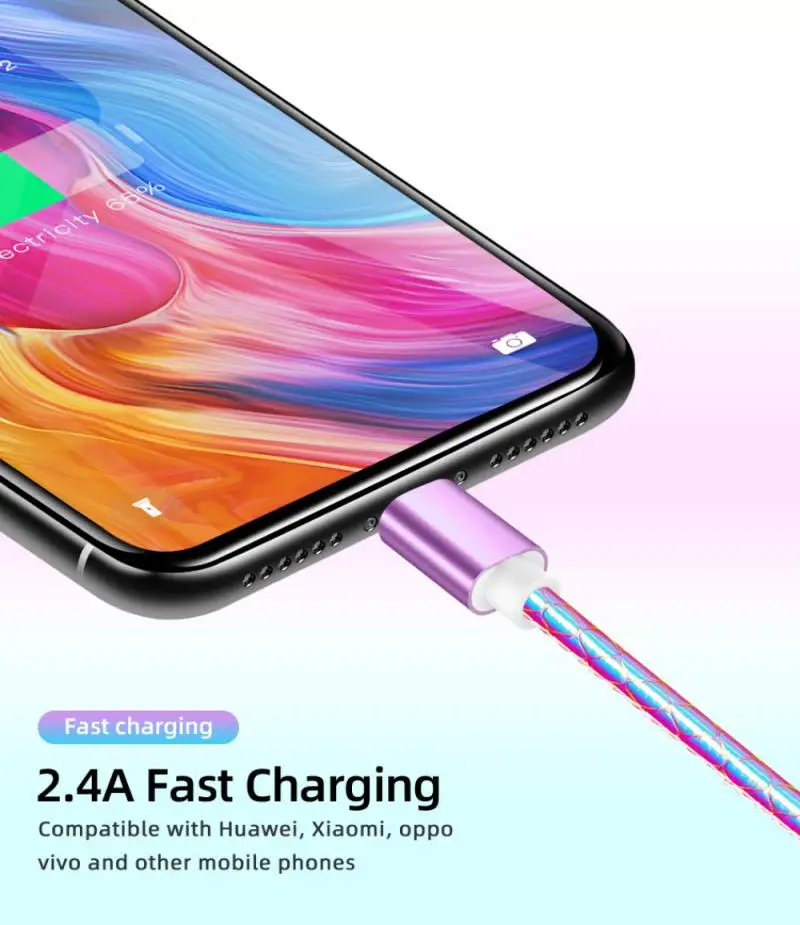 Блестящий зарядный кабель для телефона из алюминиевого сплава с разъемом USB Type c 2