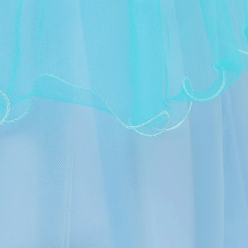 Kids Girls Party Wedding Flower Sleeveless Mesh Dress Children Pageant Robes Formal Princess Dresses Z