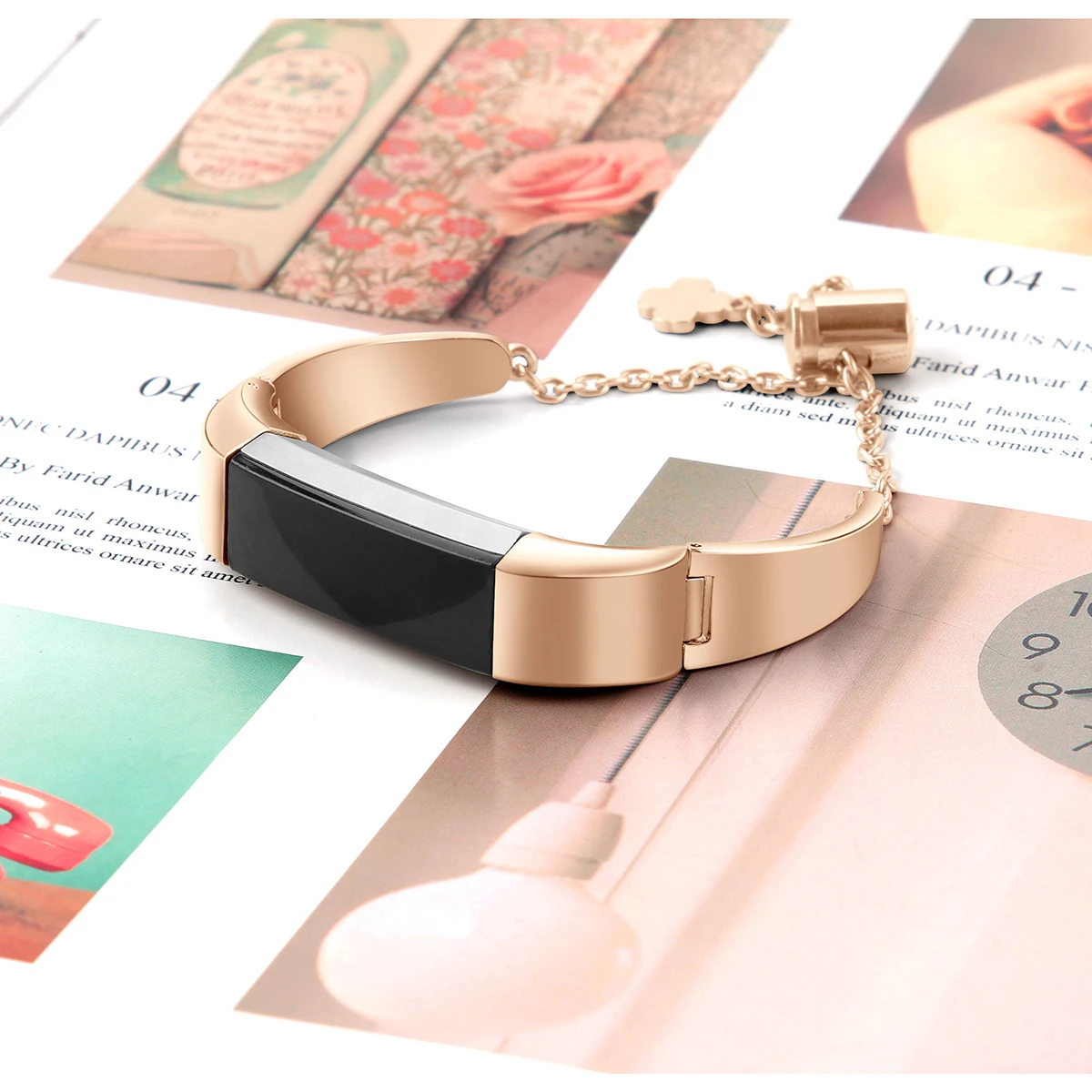 Для Fitbit Alta/Alta HR Браслет часы ремешок красиво Разработанный Металл Нержавеющая сталь цепной сменный женский ремешок