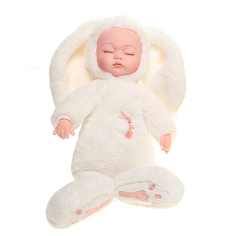 35cm Lovely Sleep Appease Lifelike Baby Plush Vinyl Doll Kids Toys Xmas Gifts US 