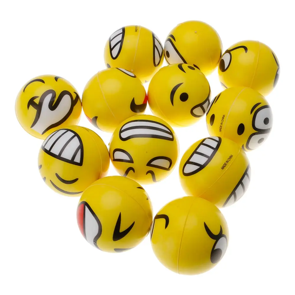 

Expression ball soft fun release stress relaxation mood toy can squeeze PU 12Pcs / set personality