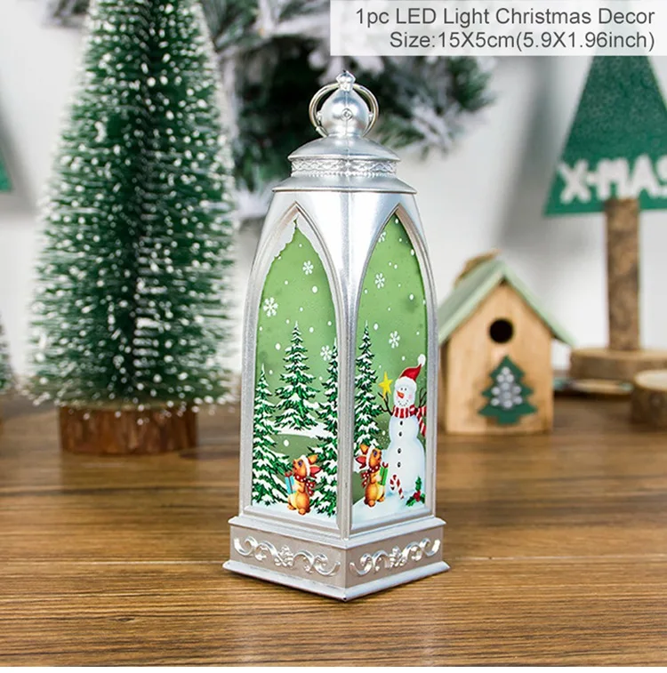 led light style 16 QIFU Рождественские украшения Рождественские рождественские украшения для дома Navidad Noel орнамент с рождественской елкой Декор год - Цвет: led light style 16