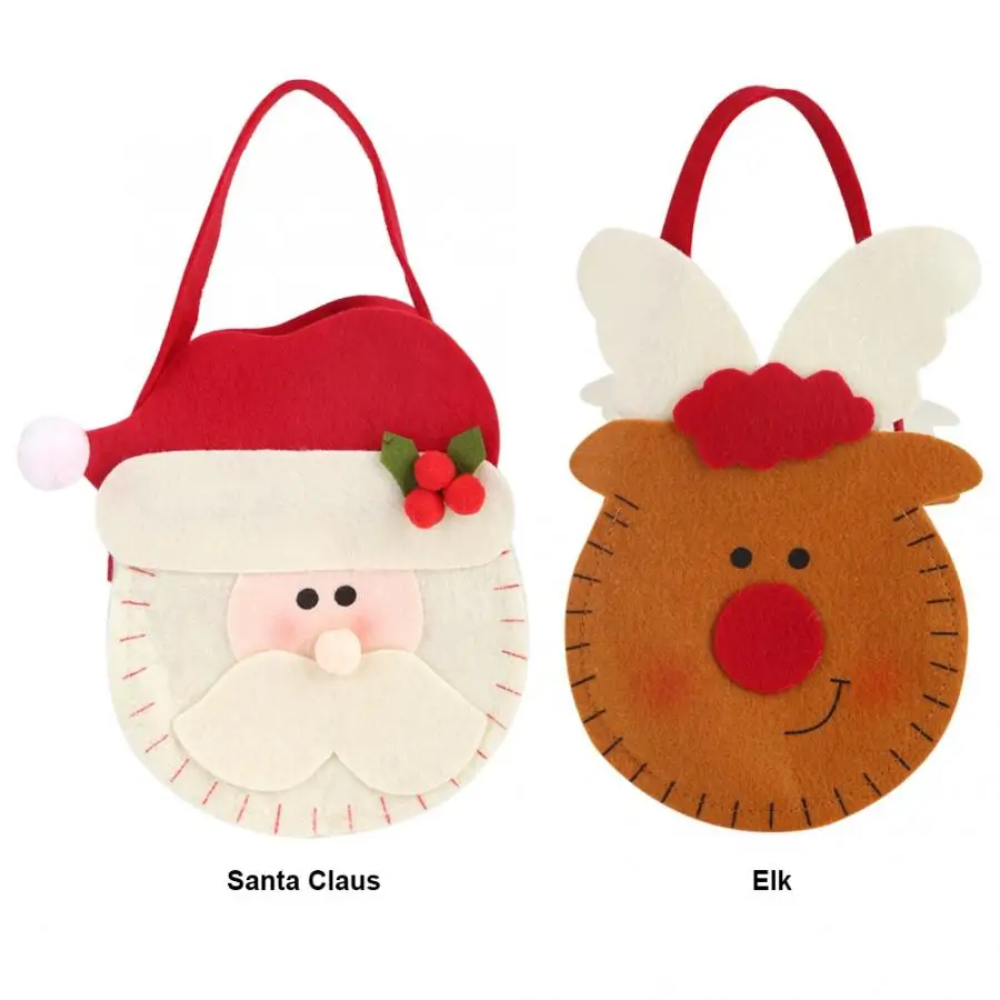 Подарочная конфетная сумка в виде милого Санты Рождественская для детского