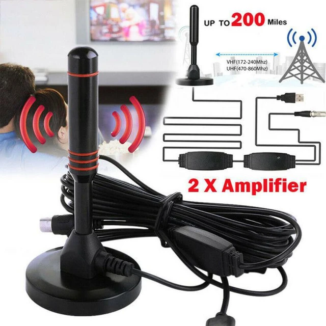 Antena de TV Digital para interior y exterior, receptor de TV HDTV con  amplificador, 200 millas, DVB-T, DMB-T, antena satelital - AliExpress