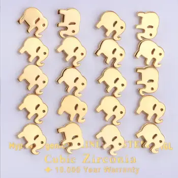

10pairs/lot steel color elephant pattern Small Stud Earring-112701S