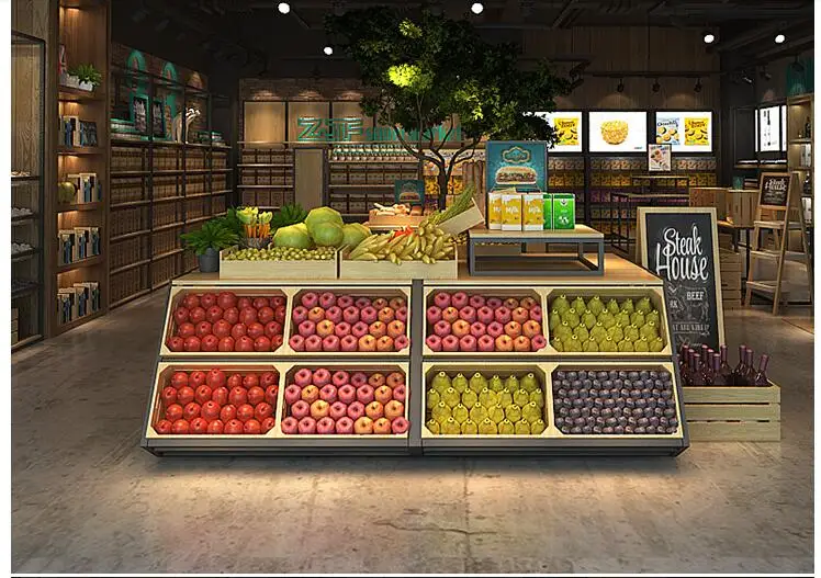 Wine island cabinet display rack water table high and low table food promotion Duitou supermarket shelf