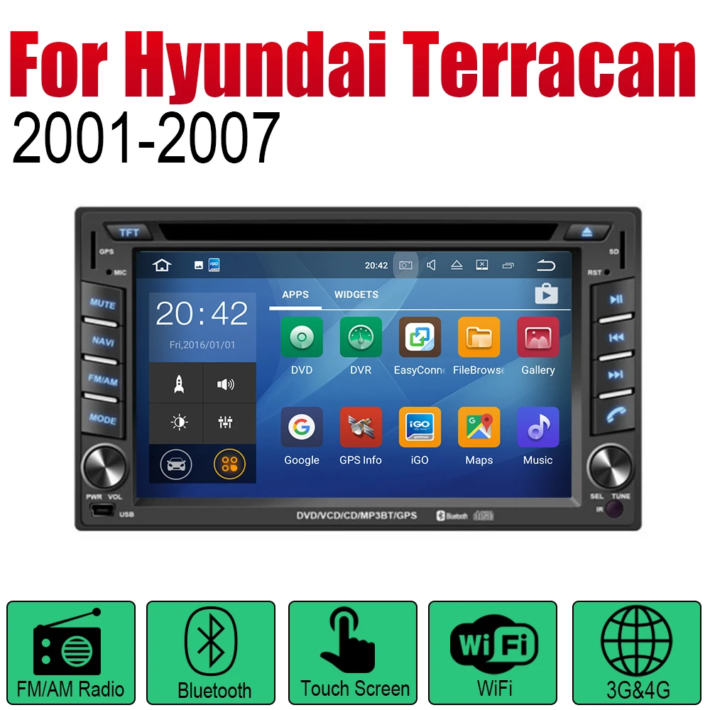 Android Автомобильная магнитола Стерео DVD gps навигация для hyundai Terracan 2001 2002 2003 2004 2005 2006 2007 wifi Автомобильная магнитола стерео BT