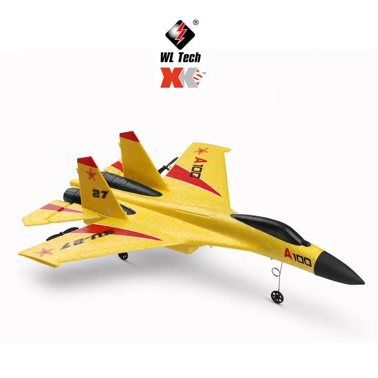 WLtoys XK A100 RC Flugzeug Сделай Сам самолет Ar крыло планер дистанционного управления Самолет Su 27 J 11 2,4G 340 мм 3CH модель длинный диапазон RC