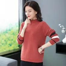 ^#Cheap Women Warm Pullover Sweaters Blue Blck Khaki Crew Neck Design Drop Shoulder Stripe Sleeve Wool Knitted Tops Knitwear Autumn Pull ^#Cheap Women Warm Pullover Sweaters Blue Blck Khaki Crew Neck Design Drop Shoulder Stripe Sleeve Wool Knitted Tops Knitwear Autumn Pull