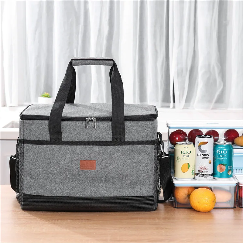 15L Outdoor Picnic Bag Waterproof Thermal Camping Cooler Bag Large Capacity Oxford Freezer Refrigerator Insulated Shoulder
