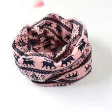 Зимний теплый шарф со звездами для маленьких мальчиков и девочек, детские шарфы с кольцом