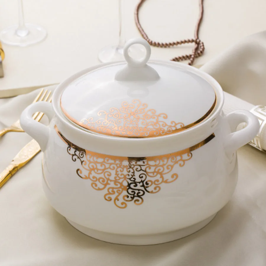 56 Heads Jingdezhen ceramics Dinner Dish Rice Salad Noodles Bowl home dish soup bowl taste dish rice bowl Pot Dinnerware Sets