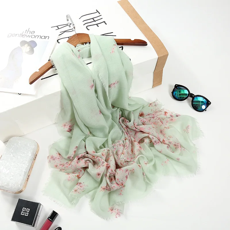 A Generation of Fat Pastoral Style Handmade Split Shall Small Floral Scarf Women's Air Conditioner Warm Women's Sun Blocking Col