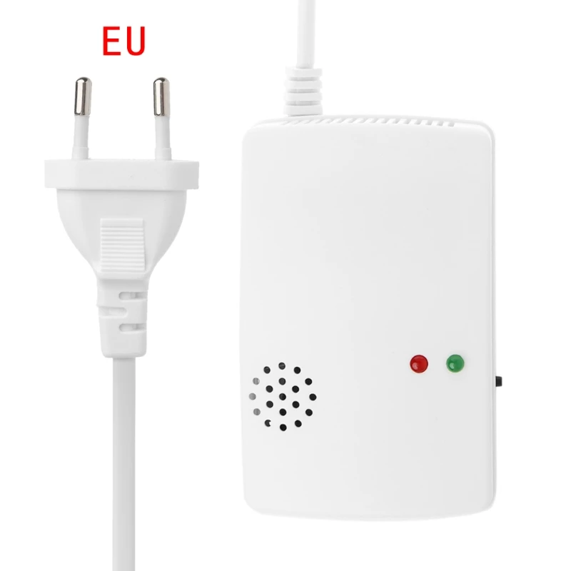 

Gas Leak Detector Combustible Propane Butane Methane Natural Gas Safety Alarm Sensor Warning EU Plug