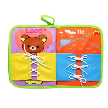 

Early Education Preschool Brinquedos Juguetes Book for Kids Montessori Dressing Frames Zip Snap Button Buckle Lace Tie Toys