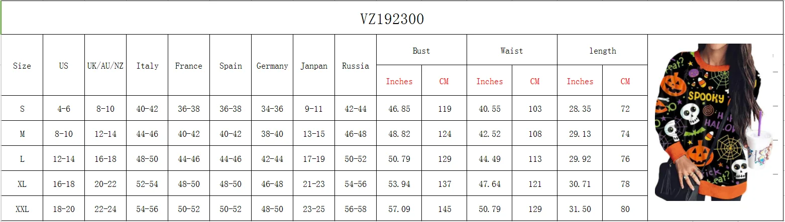 Seluxu2019 Осенняя женская футболка с цветочным принтом, топы с длинным рукавом, женская футболка с принтом тыквы, женская одежда на Хэллоуин