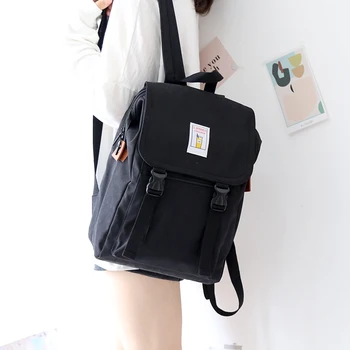 

Small Fresh Style Solid Color Backpack Teenagers Fashion All-match College Bag Women Durable Casual Outgoing Bags Mochila DF616