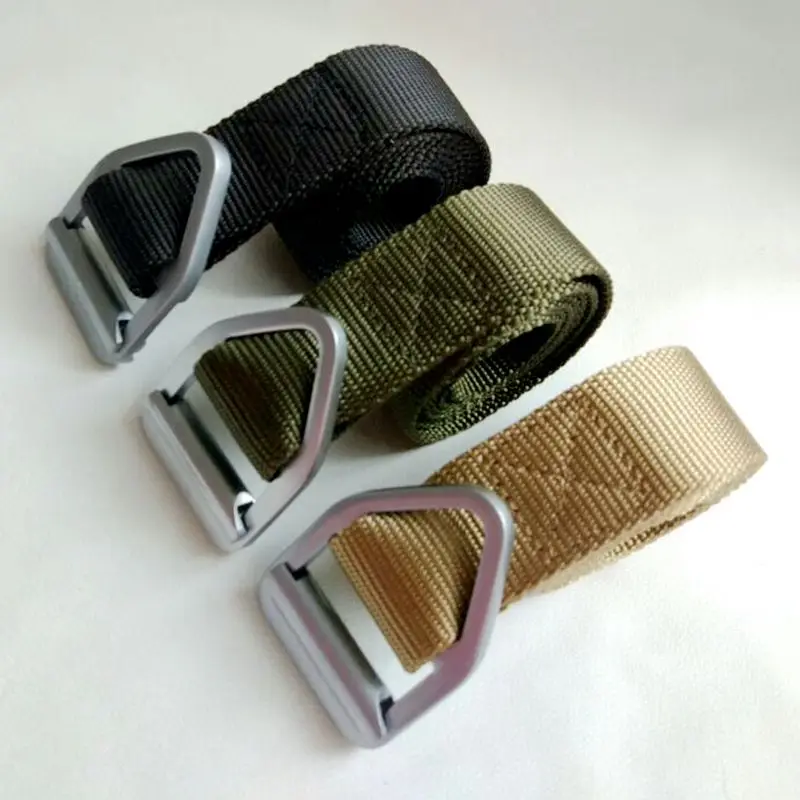 Cinturón tactico militar tejido al aire libre cinturón hombres ejército SWAT correa de nailon con hebilla Metal gota envino | Аксессуары