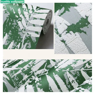 C Скандинавский лист банана большой лист узор 3d гостиная детская комната спальня ресторан фильм ТВ фоновые обои - Цвет: C