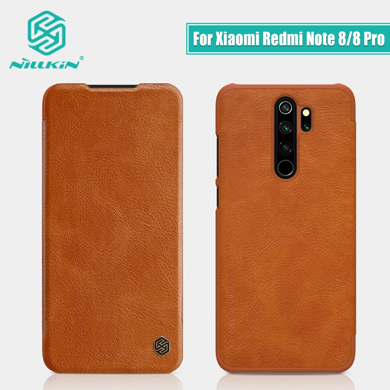 Goedkoop Redmi Note 8 case global versie NILLKIN Vintage Qin Flip Cover wallet PU leer PC back cover Voor Xiaomi Redmi note 8 Pro case