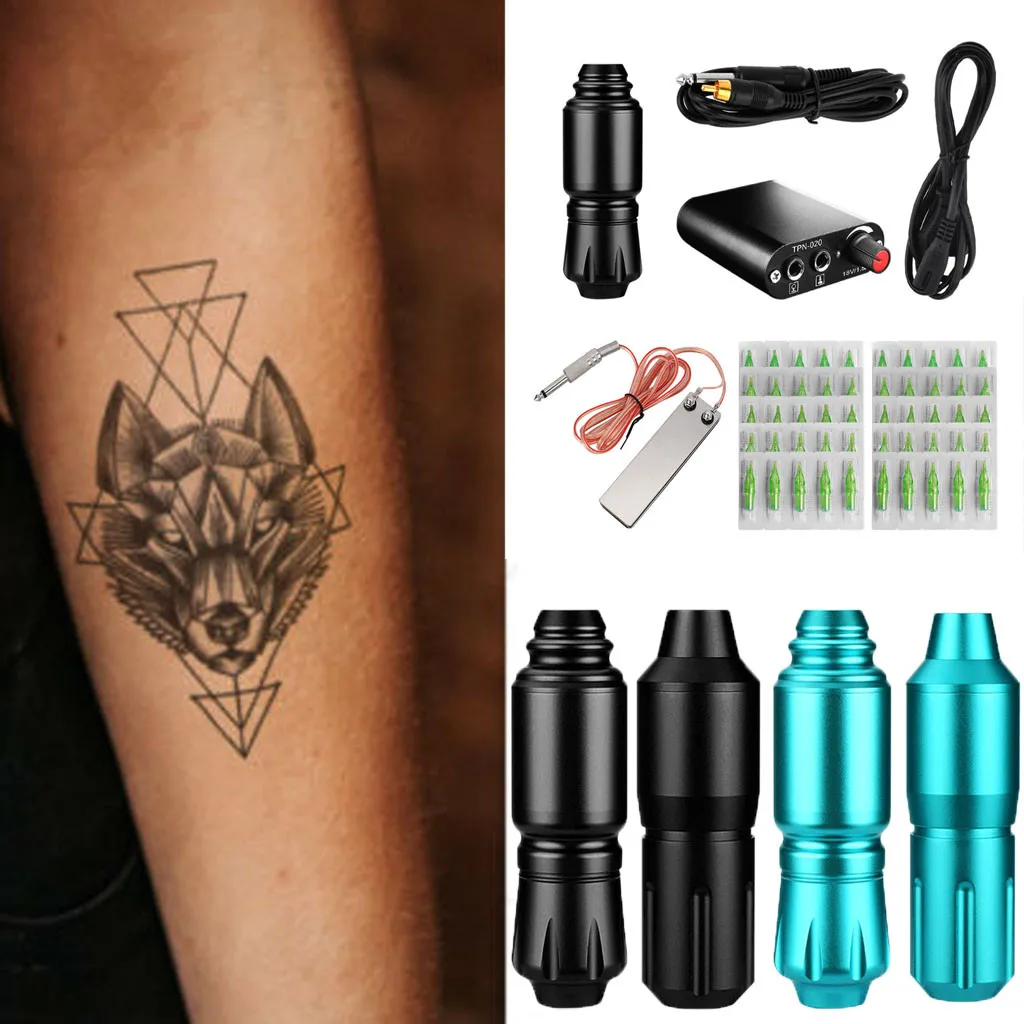 

ATOMUS Short Pen Tattoo Machine Green One Needle Tattoo Set Matte Appearance for Tattoo Cartridge Needle Tattoo Pen Machine