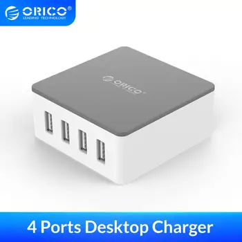 

ORICO 4 Port USB Charger Universal Desktop Charger 5V 6.0A 30W Output for Samsung Xiaomi Huawei Phone