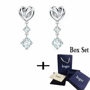 

SWA High-quality Fashion Accessories LIFELONG HEART Hollow Earrings Carved Heart Earrings Elegant Unique Romantic Gift for Women