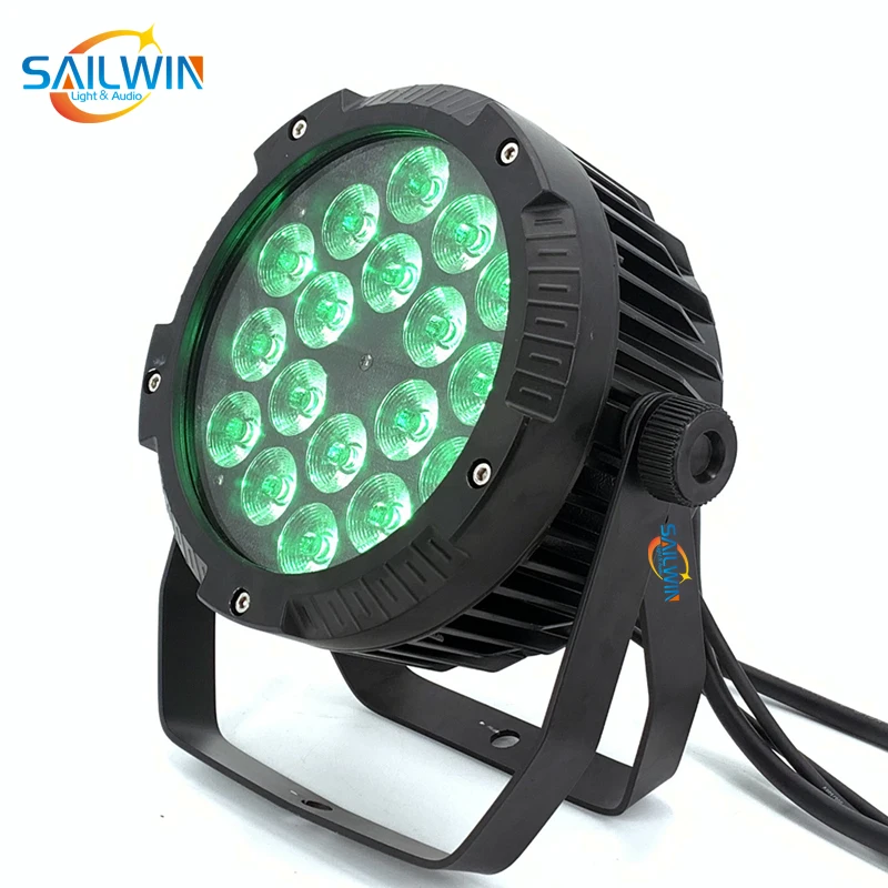 

Sailwin Outdoor 18x18W RGBWA UV 6IN1 LED PAR Light IP65 waterproof led Par Lights DMX control stage DJ equipment For Wedding