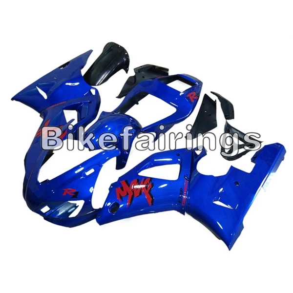 As Picture Shown Кузов для Yamaha YZF1000 R1 1998 1999 98 99 пластиковые панели оболочки обтекателя комплект покрывает блестящий синий с красными наклейками Cowling корпусов - Цвет: As Picture Shown