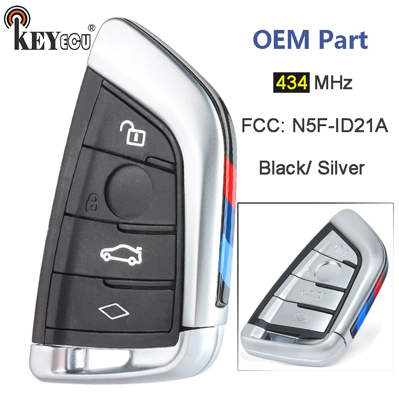 Keyecu 434mhz Ncf2951 49 Chip Fcc N5f Id21a Bdm Oem Smart Remote Car Key Fob For Bmw Z4 G20 G30 G32 G11 G15 G29 Silver Black Car Key Aliexpress
