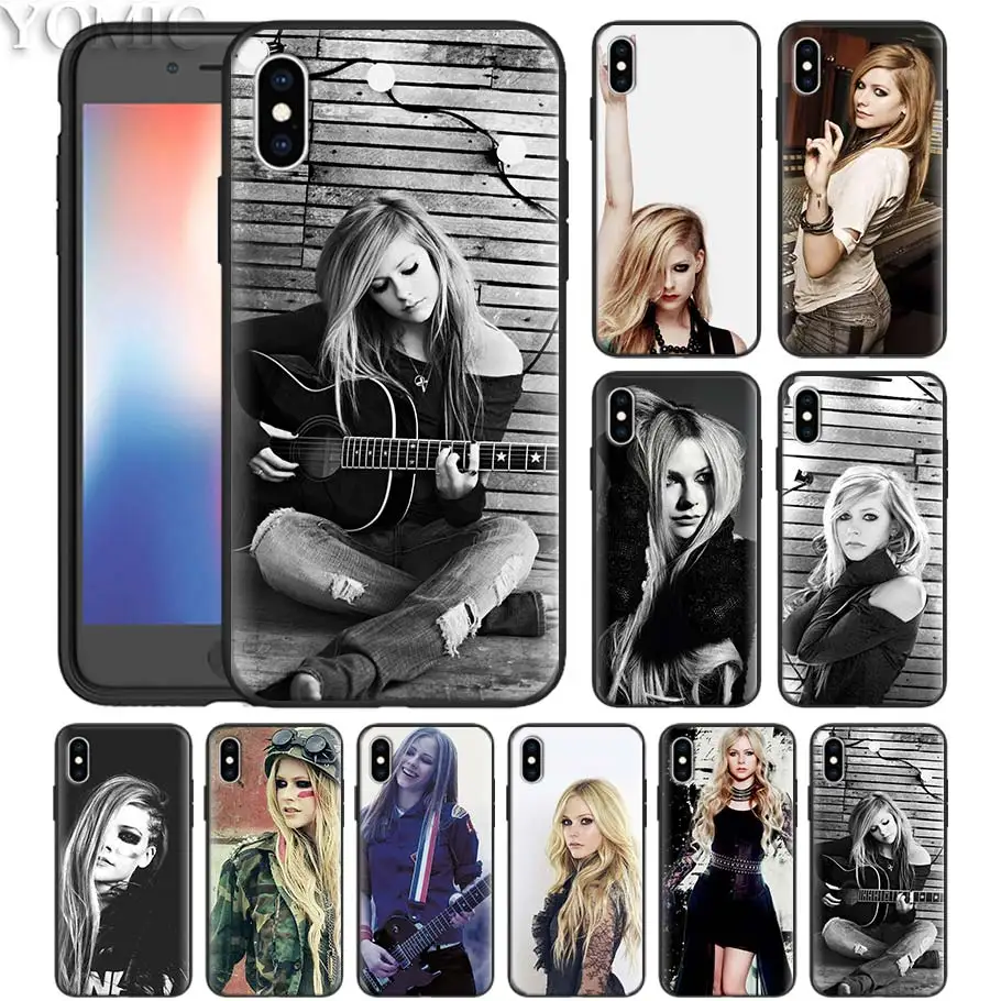 

Avril Lavigne Case for iPhone XS Max XR X 7 8 6 6S Plus 5S 5 SE 6+ 6S+ 7+ 8+ Black Silicone Fall Phone Cover Shell Casos 11 Pro