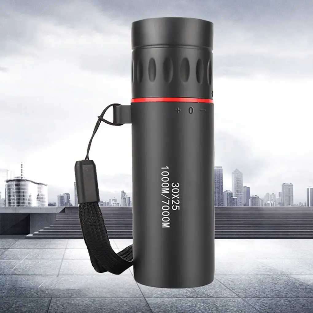 Outdoor Hiking Telescope 30x25 HD Mini Portable Focusing Telescope Optical Single Tube Binoculars With Integrated Handle Strap