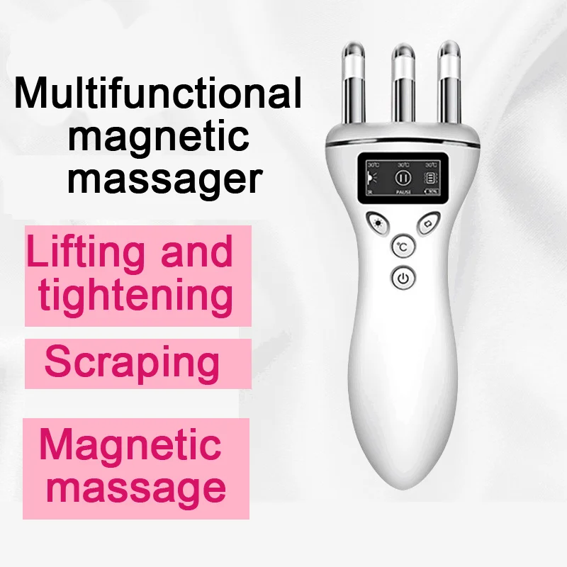  Electric Gua Sha Tool Magnetic Beauty Machine Face Lifting Relieve Muscle Fatigue Massager For Body
