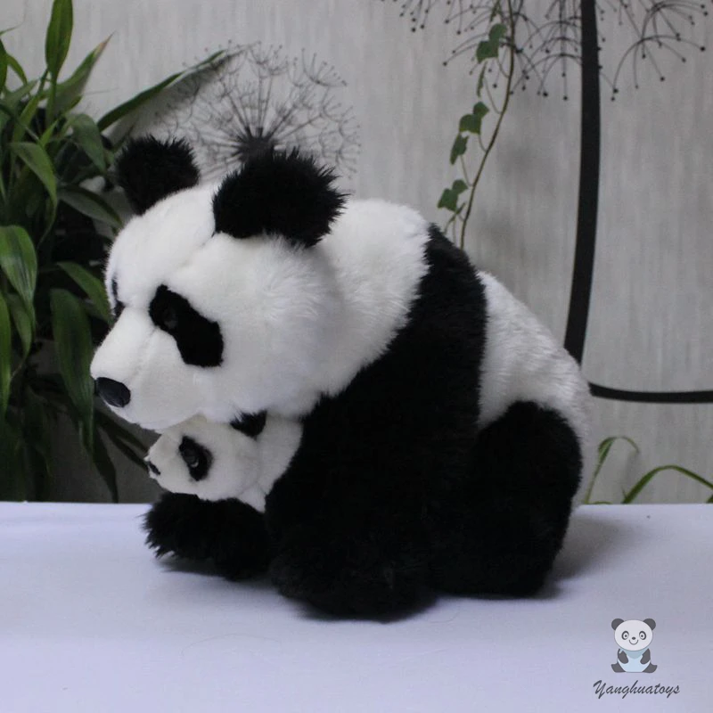 Real Life Toy Plush Panda Dolls Mother And Baby Large dolls soft children's toys birthday gifts